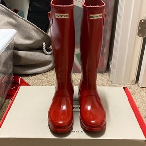 Red Hunter Rain Boots